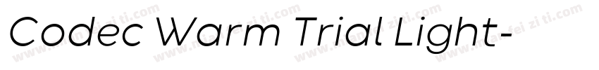 Codec Warm Trial Light字体转换